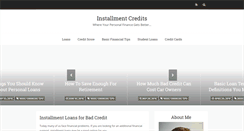 Desktop Screenshot of installmentcredits.com