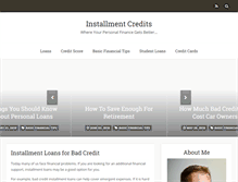 Tablet Screenshot of installmentcredits.com